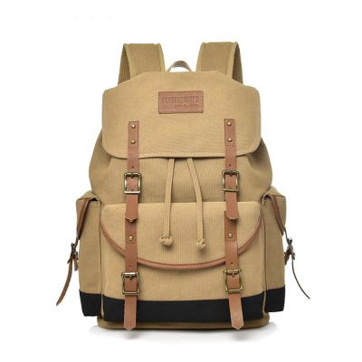 China Customized Eco-Friendly School Backpack Students Retro Canvas Laptop Backpack for sale