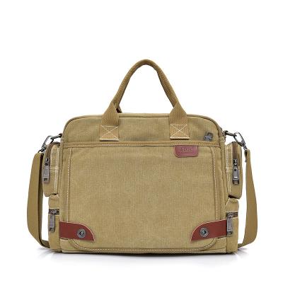 China Vintage Style Fashion Business Work Messenger Bag Canvas Briefcase Travel Waterproof Bag Men for sale