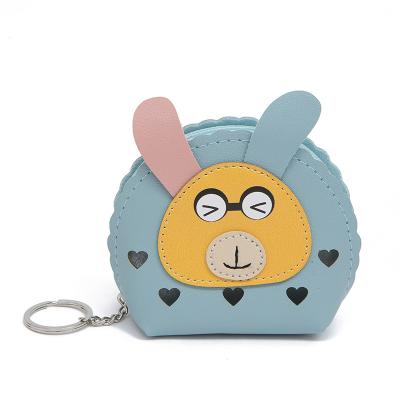 China Fashion Custom Design Fashion Leather Women's Purse PU Low MOQ Small Pouch With Cartoon Printing for sale