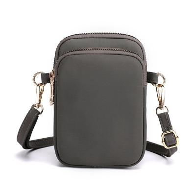 China Custom Waterproof Nylon Cross Messenger Bag Daily Used Body Bag Ladies Lightweight Mini Purse Mobile Phone Bag For Women for sale