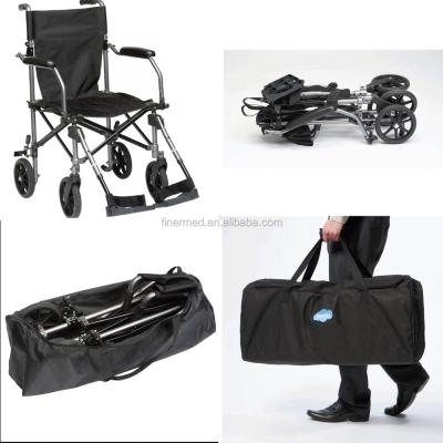 China Extremely Lightweight Folding Aluminum Alloy Transport Compact Wheelchair In A Bag for sale