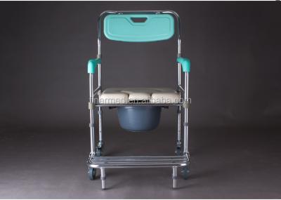 China Steel Foldable Disabled Patient Toilet Chair For Elderly for sale