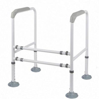 China Steel Frame Bathroom Railing Safety Aid Movable Toilet Safety Support for sale