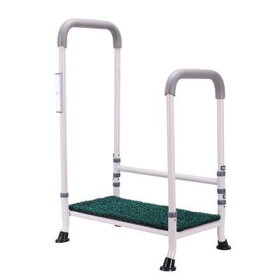 China Steel Elder Safety Bed Step Stool Adjustable Bedside Handle Rail for sale