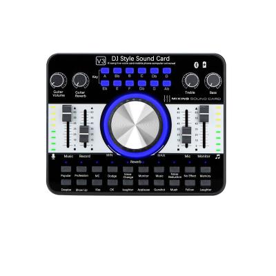 China Style Professional Sound Card DJ Sound Card V3 Studio Recording Device For KTV Singing for sale