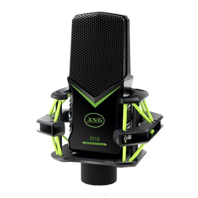 China Shock Mount Factory Price GT18 KTV Condenser Microphone Singing Mic Mike Recording Device for sale