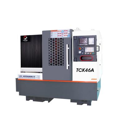 China Building Material Shops TCK46A High Precision Powerful Metal 2 Axis Slope Bed CNC Lathe Machine for sale