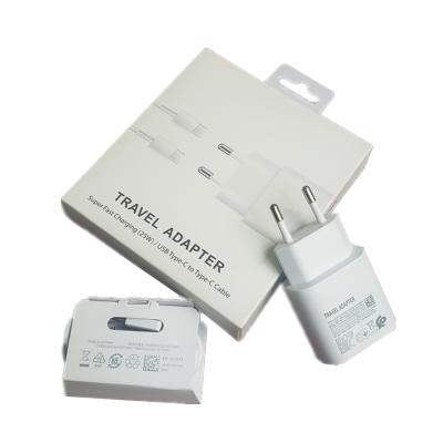 China PD Fast Charger with Type C to C Cable 25W PD Charger for Samsung note10 s20 lite PD Super Fast Charging Adapter with PD Type C to C Cable Set for sale