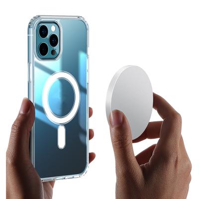 China Shockproof Magnetic Clear TPU Phone Case For Iphone X XS Pro Max Max Wireless Charging 11 12 13 Pro With Clear Magsafe Cover for sale