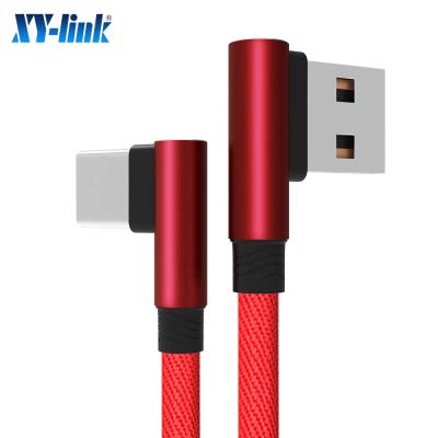 China Factory Custom Durable Micro Speed ​​Cable Degree Cotton Elbow Fast Charging Usb Charging Cable For Type C for sale