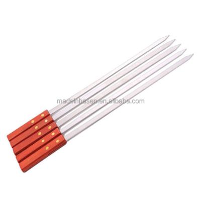 China Easily Cleaned Stainless Steel BBQ Spits Kebab Fork Brazilian Style 20.5