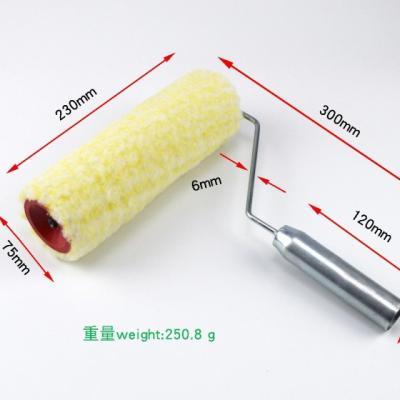 China Euro Style Brush Roller Nigeria Biyu Industrial Iron Brush Handle Paint Roller Shaft Durable Roller Brush for sale