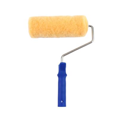 China 2020 New China Wholesale POLYESTER High Density Orange Cheap Custom Paint Roller Brush For Wall Painting for sale