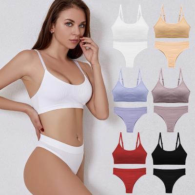 China Fashion Women Underwear Bra QUICK DRY Panties Set Wireless Sexy Lift Up Lingerie Set For Girls for sale