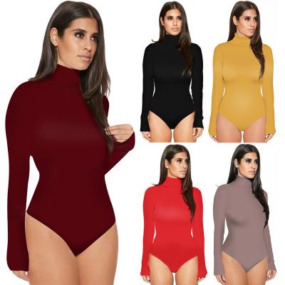 China Autumn And Winter QUICK DRY Long Sleeve Turtle Neck Bottoming Overalls Sexy Women Casual Jumpsuit Jumpsuits for sale