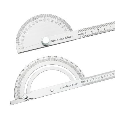 China Ruler Body Is Not Easy To Bend Goniometer Adjustable Protractor Stainless Steel Angle Measuring Ruler 180 Degree Around Master Caliper Measuring Tool for sale