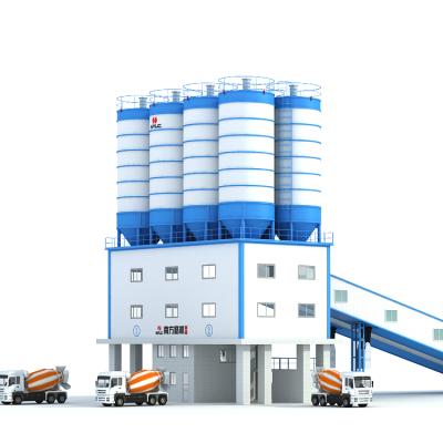 China Widely Used Mobile Concrete Batching Plant Large Capacity Precast Concrete Mixing Plant 110KW Mixing Power Forced for sale