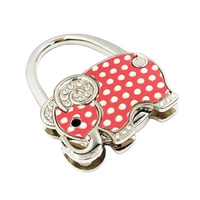 China Europe 2021 new products metal elephant purse hook the latest shape foldable handbag hanger for sale