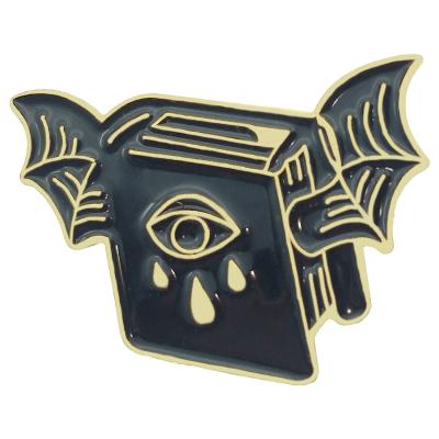 China High Quality Soft Europe Enamel Ghost Lapel Pin Metal Jacket Brooch Pin Bat Pin Badge for sale