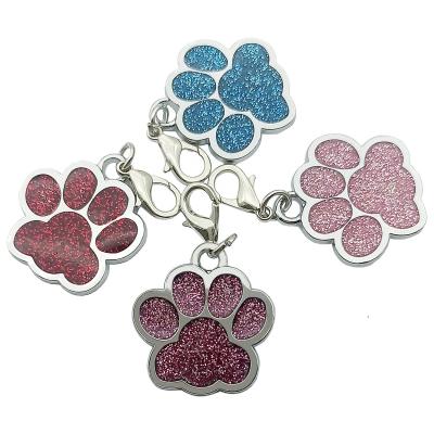 China custom made custom metal dog claw pet name tag qr code pet id collar tags europe for sale