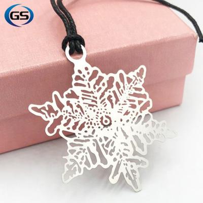 China Europe Promotion Items Silver Metal Snowflake Bookmark For Book for sale