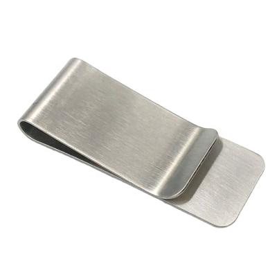 China Europe Stainless Steel Good Quality Metal Silver Clip Blank Laser Your Logo for sale