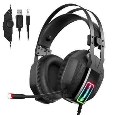 China 2019 New Model Headband Gaming Headset For ps4 ps3 Earphone Game With USB+3.5mm RGB Light for sale