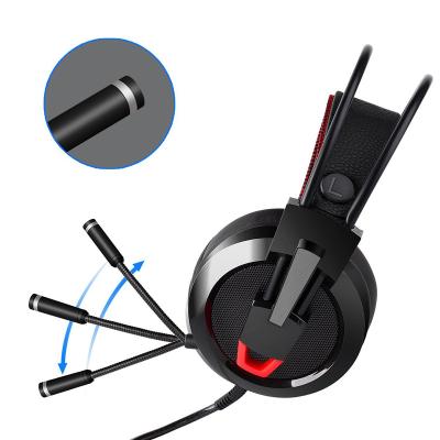 China Headband gaming headset for ps4 pro made in china earphone jack 3.5 wired earphone gamer with LED headphone wholesale for sale