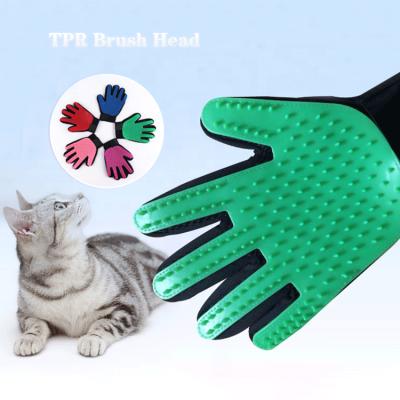 China Cat Dog Bath Massage Pet China Pet Grooming Glove Wholesale Viable Fur Comb Cleaning Glove for sale