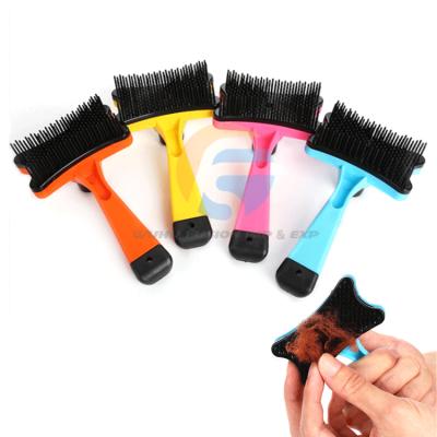 China Viable Manufacturers Wholesale Open Knot Comb Pet Hair Remover Self Cleaning Grooming Dog Brush for sale