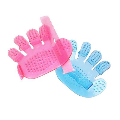 China Sustainable Pet Grooming Brush 2021 Dog Cat Bath Massage Brush Pet Hair Removal Finger Brush for sale