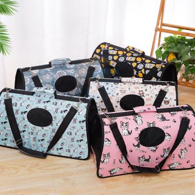 China Luxury Multifunctional Cat Outdoor Travel Pet Bag Portable Breathable Fashion Dog Pet Carrier Bag Oxford Cloth for sale