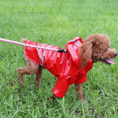 China Luxury Custom Made Dog Pu Dog Viable Outdoor Raincoat Designers Reflective Hooded Raincoat for sale