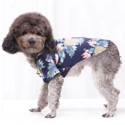 China Viable Wholesale Pet Apparel Cats Clothes Casual Summer Pet Hawaii Shirt Cats Dogs Clothes for sale