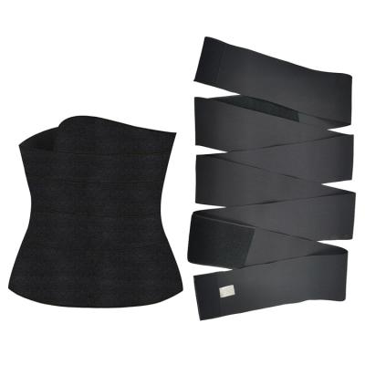 China Custom Breathable Private Label Tummy Control Wrap Butt Lifter Waisted Shapewear Bandage Waist Trainer for sale