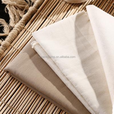 China Sustainable Supply 100% Plain Hemp Fabric For Garment for sale