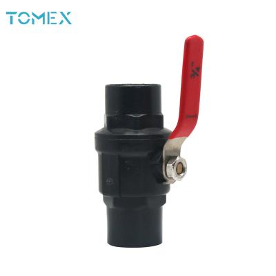 China Three pieces single union plastic PVC ball valve steel handle ball cock valves hydraulic/flange/welding/copper valve for sale