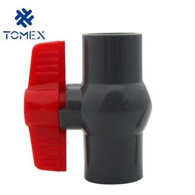 China 2022 China Supplier Manufacturing Plastic TOMEX Grey color Female/Male PVC/CPVC ball valve for sale