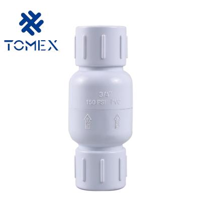 China Hot selling PVC spring check valve for water supply,high quality,good price for sale