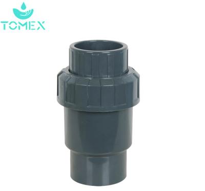 China 2 inch dn40 hydraulic PVC Plastic spring loaded check valve non-return pom ball valve price list stop cock valves water tank for sale