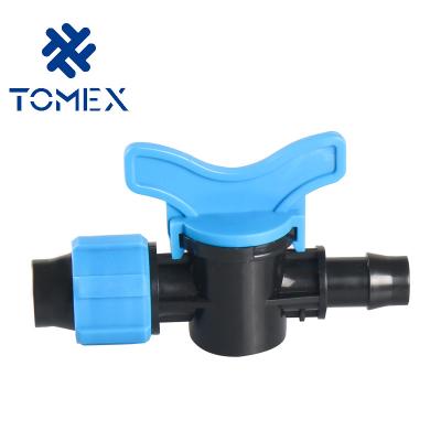 China Good Quality irrigation system mini ball valve connect pp pipe and dripper pipe for sale