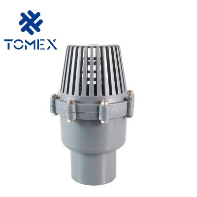 China 2022 China manufacturing plastic pvc valve of gray foot valve male/female end or socket end. for sale