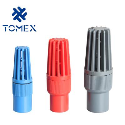 China Plumbing material PVC plastic foot valve for farm and industry irrigation for sale