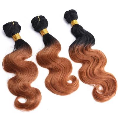 China T1b/30# Deep Wave Straight Chemical Fiber Hair Curtain Body Wave Heat Resistant Synthetic Hair for sale