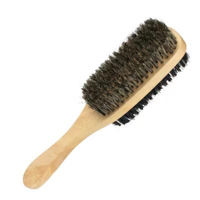 China Wooden Beard Brush Barber Nylon And Boar Bristles Hairdressing Brush Beard Brush Sweeping Men's Home Professional Salon Waterproof for sale