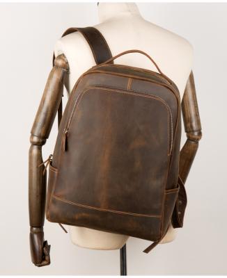 China Retro Vintage Waterproof Leather Backpack Fashion Leather Backpack for sale