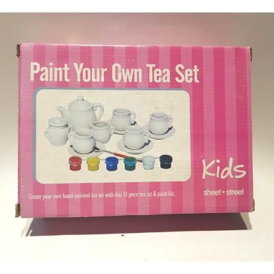 China Eco-friendly Non-Toxic Non-Toxic Ceramic Tea Set Kids Mini Porcelain Tea Set Children's Fairy Porcelain Tea Set For Gifts for sale