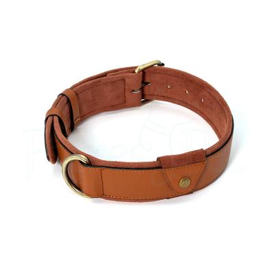 China New Arrival Airtag Case Holder 2021 Air Tag Clip Adjustable Genuine Leather Pet Dog Collar for sale