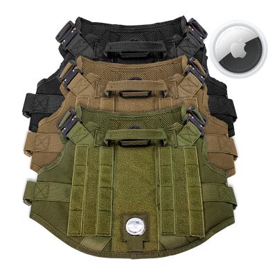 China Manufacturer Custom K9 Padded Nylon Heavy Duty Training Utility Dog Invest Military Tactical Dog Harness for sale