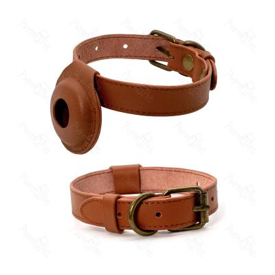 China Cat Collar Durable Adjustable Leather Padded Dogs Collar for Small Medium Dogs for sale